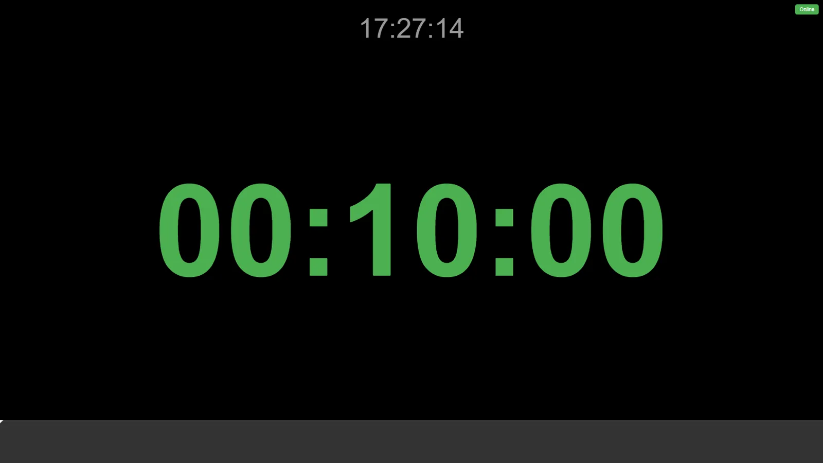 TimerPRO clock in a web browser