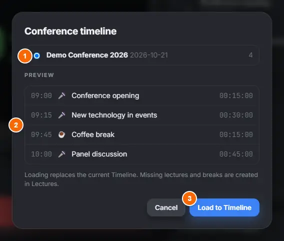 Queue from the agenda