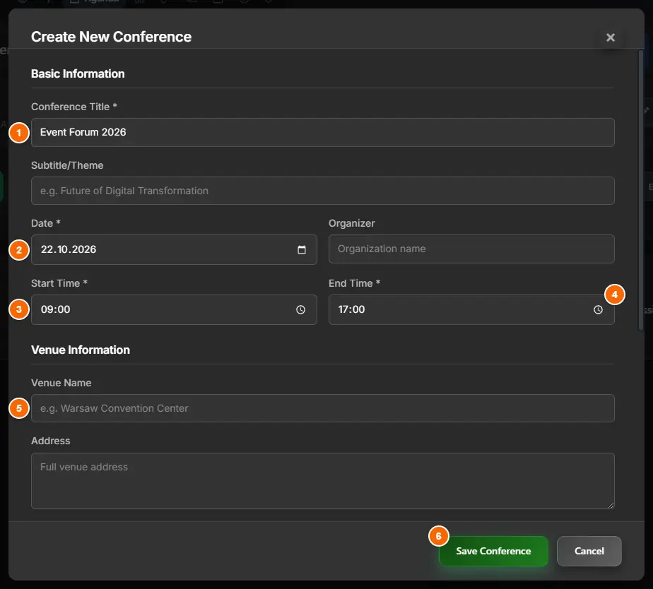 New conference