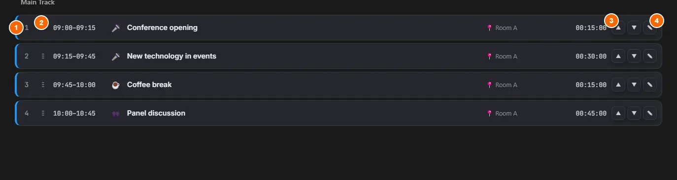 Session order