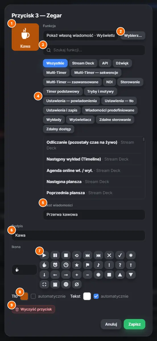 Własne przyciski i plansze